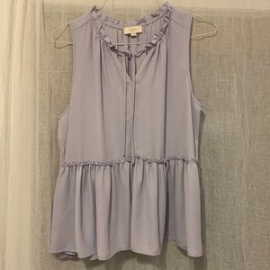 Loft outlet pale purple sleeveless blouse size L